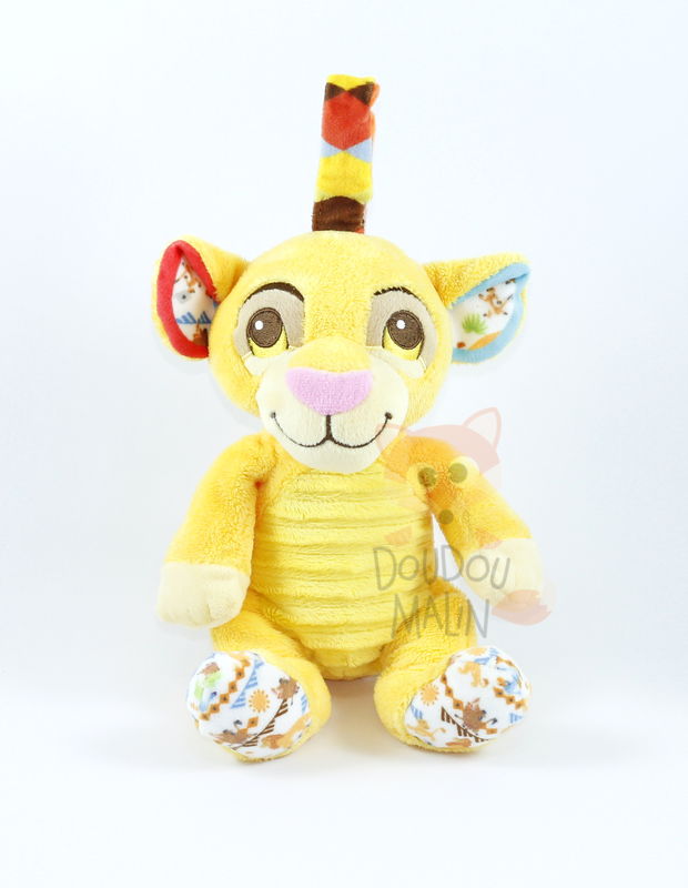  simba the lion soft toy with rattle yellow 